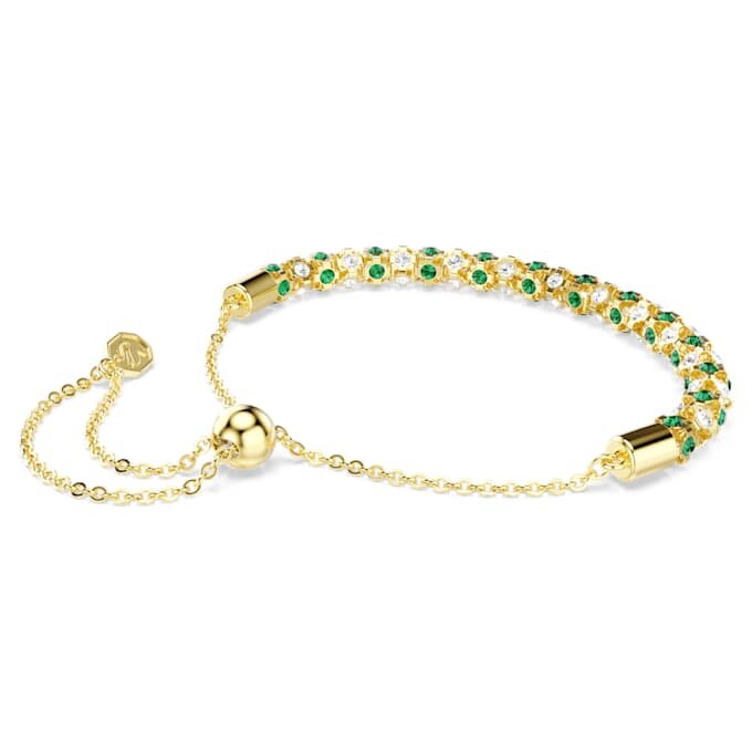 Pulseras Dextera de corte redondo, verde, acabado dorado Pulseras Dextera de corte redondo, verde, acabado dorado