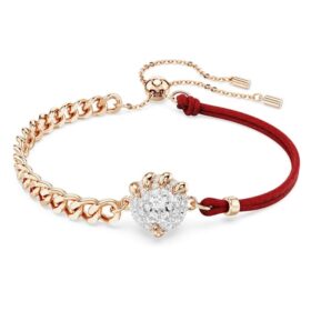 Pulseras Dragón y Fénix «Garra de Dragón», roja, acabado de metales mixtos