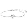 Pulseras Eternity con diamantes cultivados en laboratorio de 0,5 ct en total, forma de corazón, plata esterlina Pulseras Eternity con diamantes cultivados en laboratorio de 0,5 ct en total, forma de corazón, plata esterlina