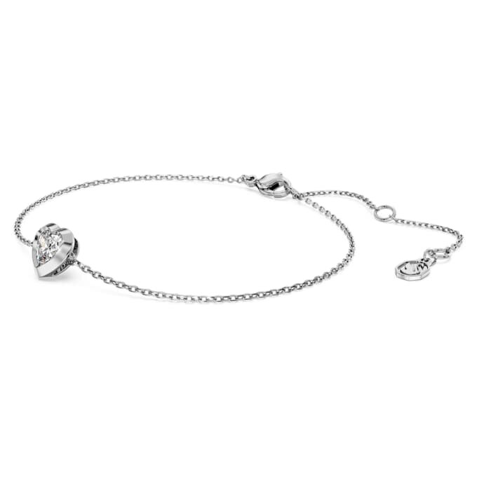 Pulseras Eternity con diamantes cultivados en laboratorio de 0,5 ct en total, forma de corazón, plata esterlina Pulseras Eternity con diamantes cultivados en laboratorio de 0,5 ct en total, forma de corazón, plata esterlina