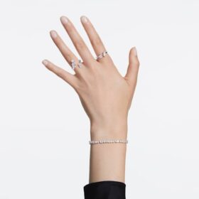 Pulseras Galaxy Tennis con diamantes cultivados en laboratorio, 5 ct en total, formas mixtas, oro blanco de 14K