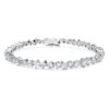 Pulseras Galaxy Tennis con diamantes cultivados en laboratorio, 5 ct en total, formas mixtas, oro blanco de 14K