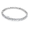 Pulseras Galaxy Tennis con diamantes cultivados en laboratorio, 5 ct en total, formas mixtas, oro blanco de 14K