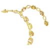 Pulseras Gema con cortes mixtos, amarilla, chapada en tono dorado