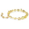 Pulseras Gema con cortes mixtos, amarilla, chapada en tono dorado