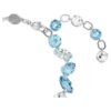 Pulseras Gema con cortes mixtos, azul, chapada en rodio Pulseras Gema con cortes mixtos, azul, chapada en rodio