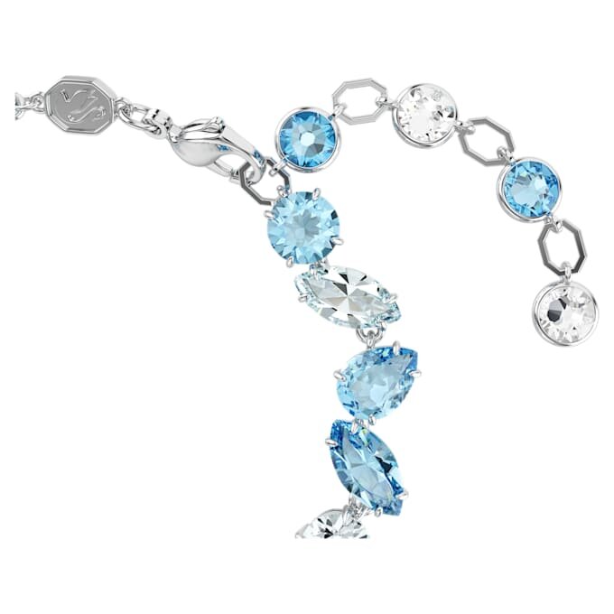Pulseras Gema con cortes mixtos, azul, chapada en rodio Pulseras Gema con cortes mixtos, azul, chapada en rodio