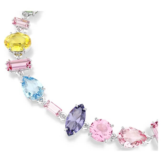 Pulseras Gema con cortes mixtos, multicolor, chapada en rodio Pulseras Gema con cortes mixtos, multicolor, chapada en rodio