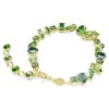 Pulseras Gema con cortes mixtos, verde, chapada en tono dorado Pulseras Gema con cortes mixtos, verde, chapada en tono dorado