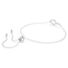 Pulseras Hyperbola con símbolo de Infinity y corazón, blanca, chapada en rodio Pulseras Hyperbola con símbolo de Infinity y corazón, blanca, chapada en rodio