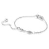 Pulseras Hyperbola Infinity, blancas, chapadas en rodio