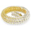 Pulseras Idyllia con corte ovalado, blanca, chapada en tono dorado Pulseras Idyllia con corte ovalado, blanca, chapada en tono dorado