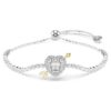 Pulseras Idyllia con cortes mixtos, corazón con flecha, blanca, chapada en rodio Pulseras Idyllia con cortes mixtos, corazón con flecha, blanca, chapada en rodio