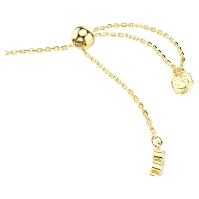 Pulseras Idyllia con cortes mixtos, corazón con flecha, blanca, chapada en tono dorado Pulseras Idyllia con cortes mixtos, corazón con flecha, blanca, chapada en tono dorado