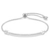 Pulseras Idyllia con cortes mixtos, flecha, blanca, chapada en rodio Pulseras Idyllia con cortes mixtos, flecha, blanca, chapada en rodio