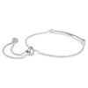 Pulseras Idyllia con cortes mixtos, flecha, blanca, chapada en rodio Pulseras Idyllia con cortes mixtos, flecha, blanca, chapada en rodio