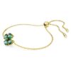 Pulseras Idyllia con cortes mixtos, trébol, verde, chapada en tono dorado Pulseras Idyllia con cortes mixtos, trébol, verde, chapada en tono dorado