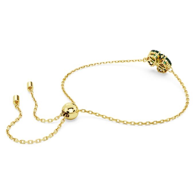 Pulseras Idyllia con cortes mixtos, trébol, verde, chapada en tono dorado Pulseras Idyllia con cortes mixtos, trébol, verde, chapada en tono dorado