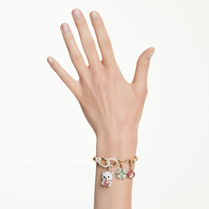 Pulseras Idyllia: cortes variados, motivos variados, multicolor, chapada en tono dorado Pulseras Idyllia: cortes variados, motivos variados, multicolor, chapada en tono dorado