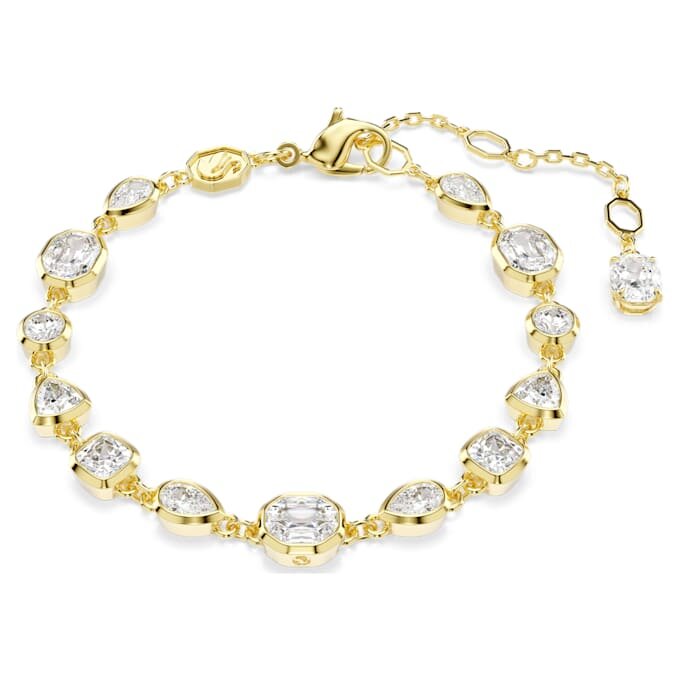 Pulseras Imber con cortes mixtos, blancas, chapadas en tono dorado Pulseras Imber con cortes mixtos, blancas, chapadas en tono dorado