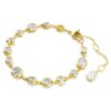 Pulseras Imber con cortes mixtos, blancas, chapadas en tono dorado Pulseras Imber con cortes mixtos, blancas, chapadas en tono dorado