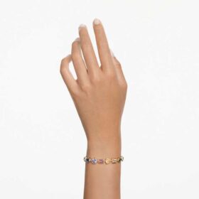 Pulseras Imber con cortes mixtos, multicolor, chapada en tono dorado