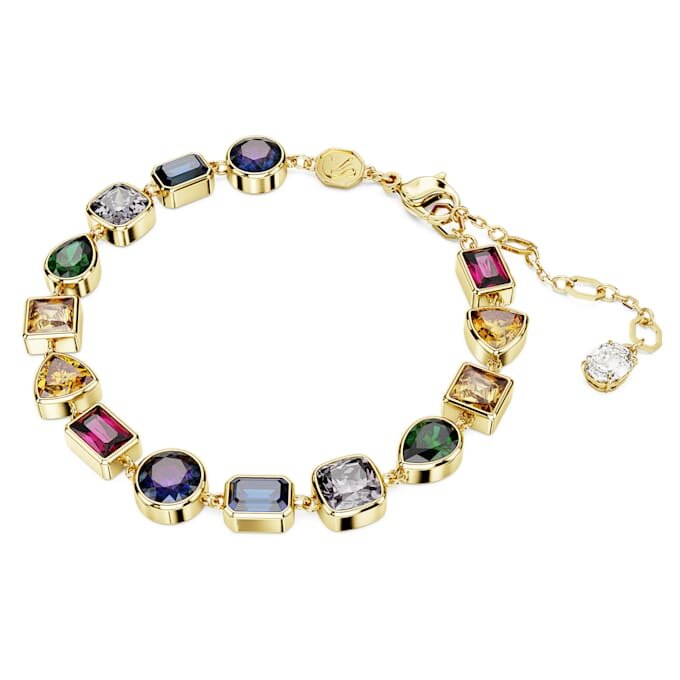 Pulseras Imber con cortes mixtos, multicolor, chapada en tono dorado Pulseras Imber con cortes mixtos, multicolor, chapada en tono dorado