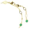 Pulseras Imber, corte redondo, verde, chapada en tono dorado