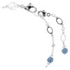 Pulseras Imber de corte redondo, azul, chapada en rodio