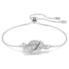 Pulseras Matrix con corte baguette, nudo, blanca, chapada en rodio Pulseras Matrix con corte baguette, nudo, blanca, chapada en rodio