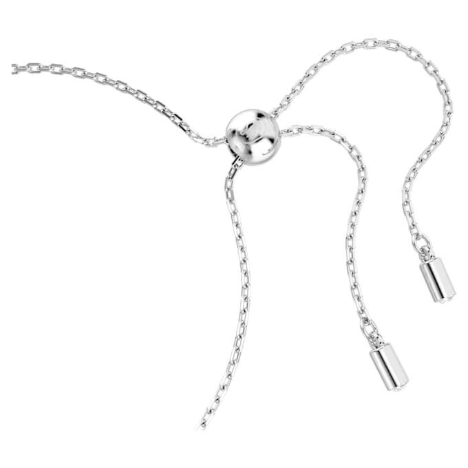 Pulseras Matrix con corte baguette, nudo, blanca, chapada en rodio Pulseras Matrix con corte baguette, nudo, blanca, chapada en rodio