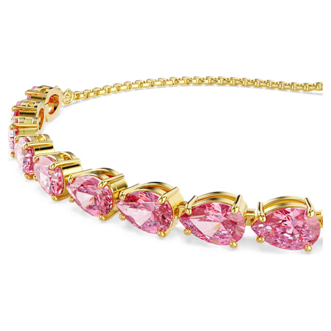 Pulseras Matrix con corte de pera, rosa, chapada en tono dorado Pulseras Matrix con corte de pera, rosa, chapada en tono dorado