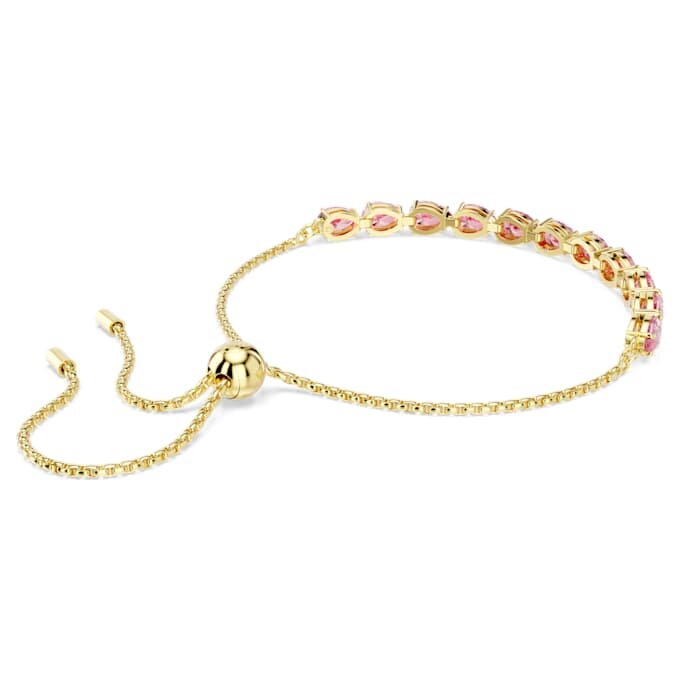 Pulseras Matrix con corte de pera, rosa, chapada en tono dorado Pulseras Matrix con corte de pera, rosa, chapada en tono dorado