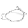 Pulseras Matrix con cortes mixtos, blancas, chapadas en rodio Pulseras Matrix con cortes mixtos, blancas, chapadas en rodio