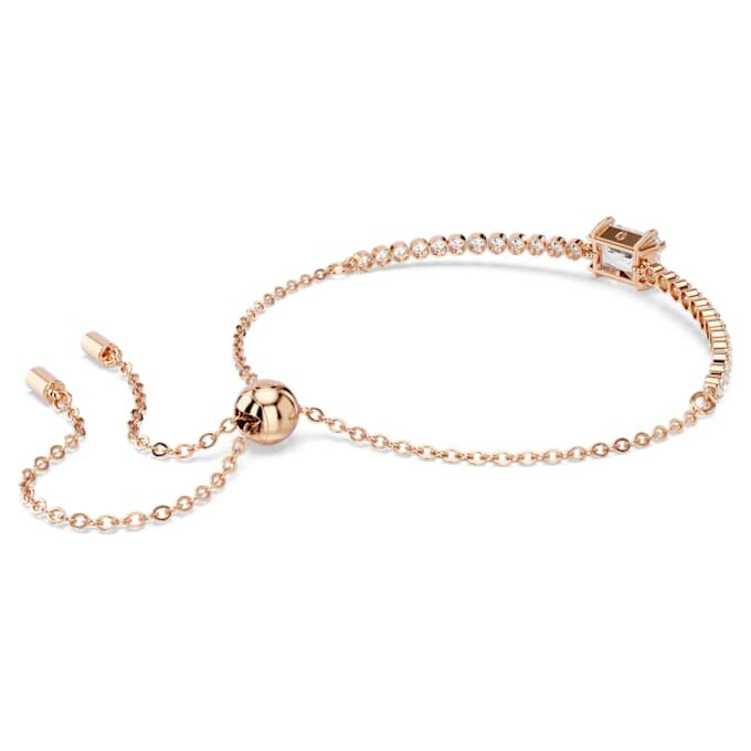 Pulseras Matrix con cortes mixtos, blancas, chapadas en tono oro rosa Pulseras Matrix con cortes mixtos, blancas, chapadas en tono oro rosa