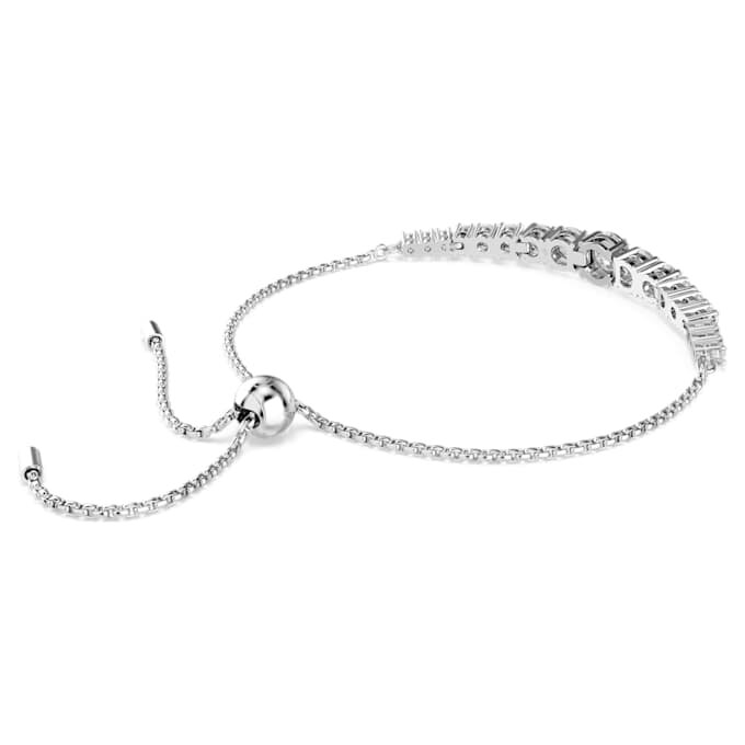 Pulseras Matrix con degradado de cortes redondos, blanca, chapada en rodio Pulseras Matrix con degradado de cortes redondos, blanca, chapada en rodio
