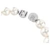 Pulseras Matrix con perlas de cristal, blancas, chapadas en rodio Pulseras Matrix con perlas de cristal, blancas, chapadas en rodio
