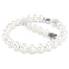 Pulseras Matrix con perlas de cristal, blancas, chapadas en rodio Pulseras Matrix con perlas de cristal, blancas, chapadas en rodio
