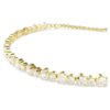 Pulseras Matrix, corte redondo, blanco, chapado en tono dorado Pulseras Matrix, corte redondo, blanco, chapado en tono dorado