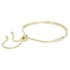 Pulseras Matrix, corte redondo, blanco, chapado en tono dorado Pulseras Matrix, corte redondo, blanco, chapado en tono dorado