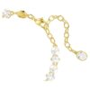 Pulseras Matrix Tennis con perlas de cristal, corte redondo, blanco, chapada en tono dorado Pulseras Matrix Tennis con perlas de cristal, corte redondo, blanco, chapada en tono dorado