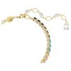 Pulseras Matrix Tennis de corte redondo, multicolor, chapada en tono dorado