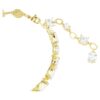 Pulseras Mesmera con cortes mixtos, blancas, chapadas en tono dorado