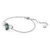 Pulseras Mesmera con cortes mixtos, verde, chapada en rodio Pulseras Mesmera con cortes mixtos, verde, chapada en rodio