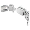 Pulseras Millenia con corte octogonal, blanca, chapada en rodio Pulseras Millenia con corte octogonal, blanca, chapada en rodio
