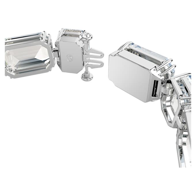 Pulseras Millenia con corte octogonal, blanca, chapada en rodio Pulseras Millenia con corte octogonal, blanca, chapada en rodio