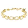 Pulseras Millenia con corte octogonal, color caramelo, chapada en tono dorado