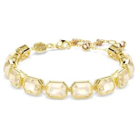 Pulseras Millenia con corte octogonal, color caramelo, chapada en tono dorado Pulseras Millenia con corte octogonal, color caramelo, chapada en tono dorado