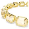 Pulseras Millenia con corte octogonal, color caramelo, chapada en tono dorado