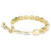Pulseras Millenia con corte octogonal, color caramelo, chapada en tono dorado